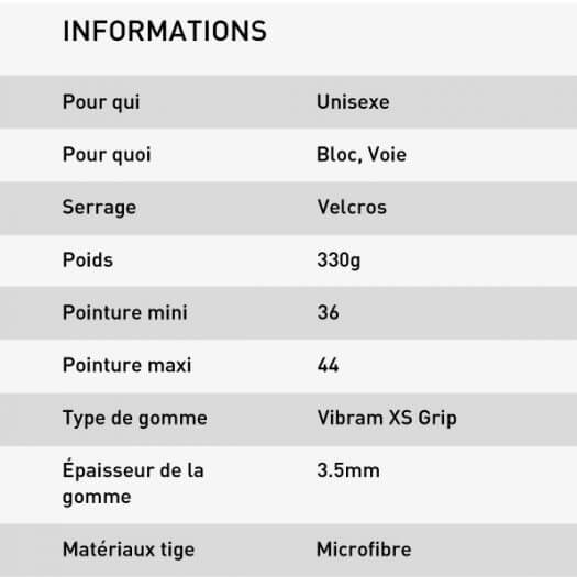 Information sur les chausson de randonnée TENAYA MUNDAKA