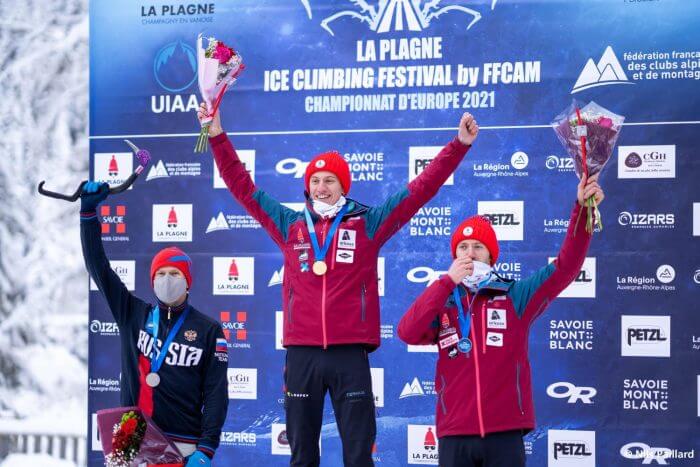 Podium escalade sur glace