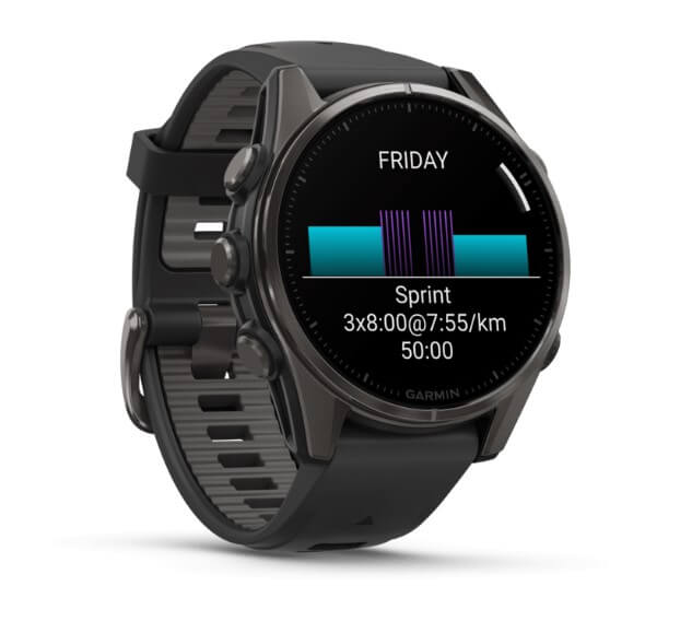 Fenix 8 43mm amoled sapphire titane carbon gray dlc