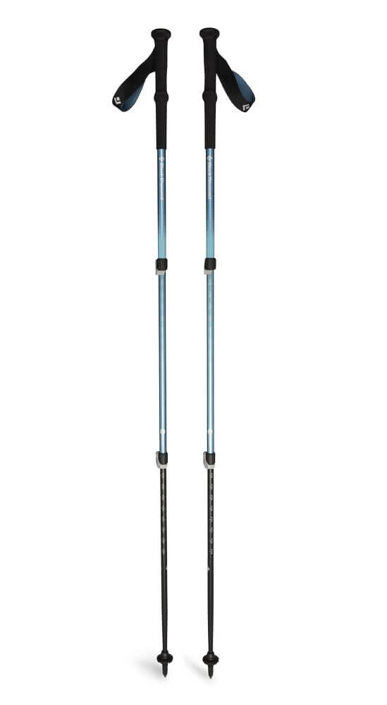 Bâtons trail back trek poles creek blue