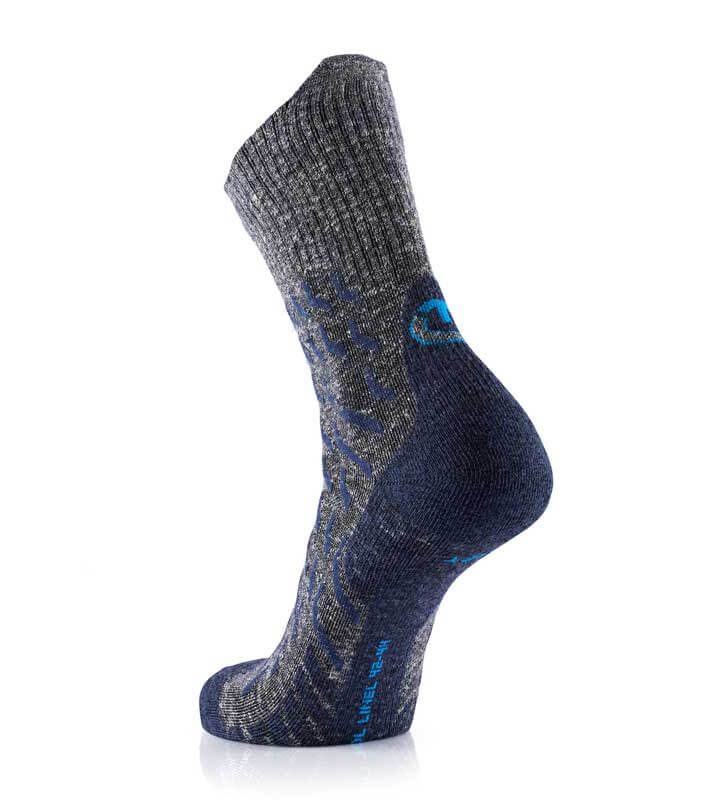 Chaussettes trek ultra cool linen crew navy thermic