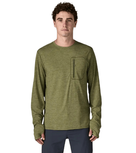 T-Shirt Cap Cool Sun Caper Green - Tee Shirt Ml | Patagonia